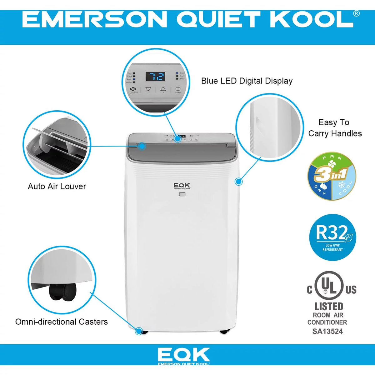 10,000 BTU Portable Air Conditioner with Heater O12322