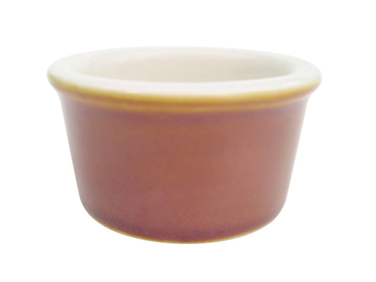 2.5-Ounce Brown/Creamy White Stoneware Round Ramekin, Box of 48 Z36660