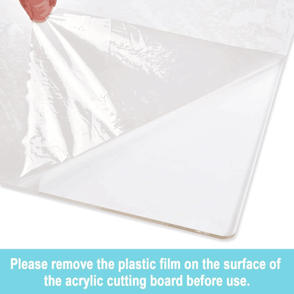 Acrylic Cutting Board with Lip, Transparent 23.6x 17.7in G30222