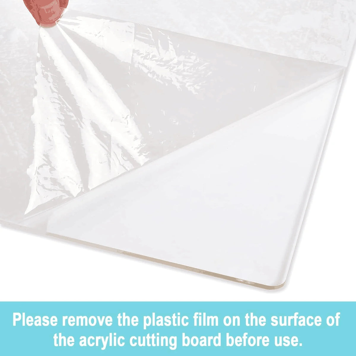 Acrylic Cutting Board with Lip, Transparent 23.6x 17.7in G30222