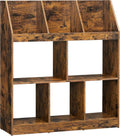 Rustic Brown Bookshelf with Cubbyholes G631