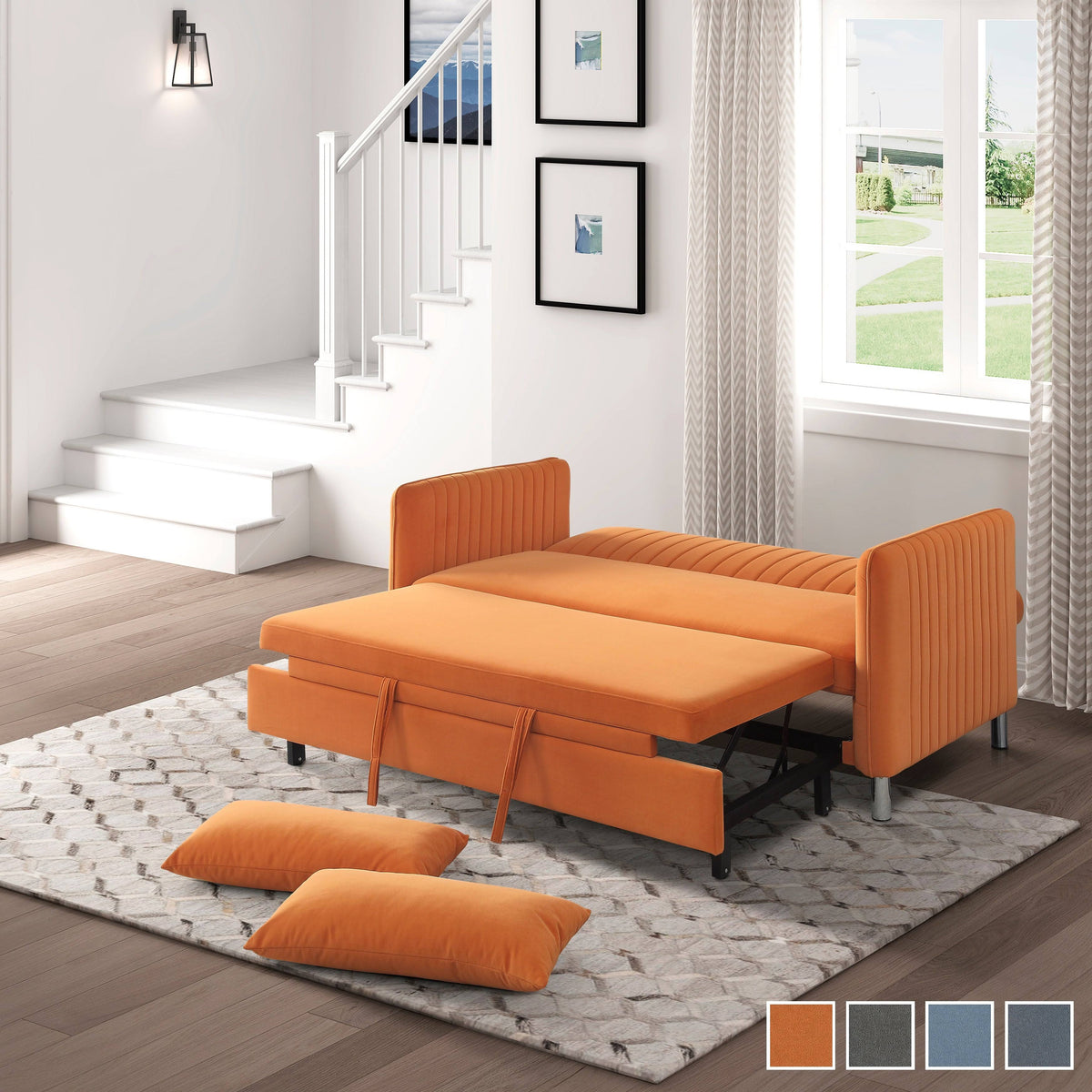 Convertible Sofa Bed Brownish Grey N19724