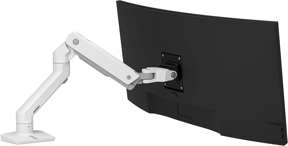 White Single Ultrawide Monitor Arm, VESA Desk Mount F836967