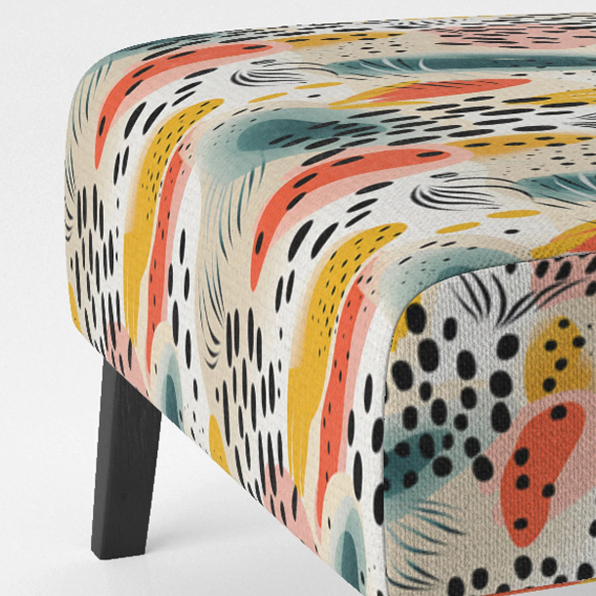 Upholstered Tropical Accent Chair and Floral Arm Chair J69092