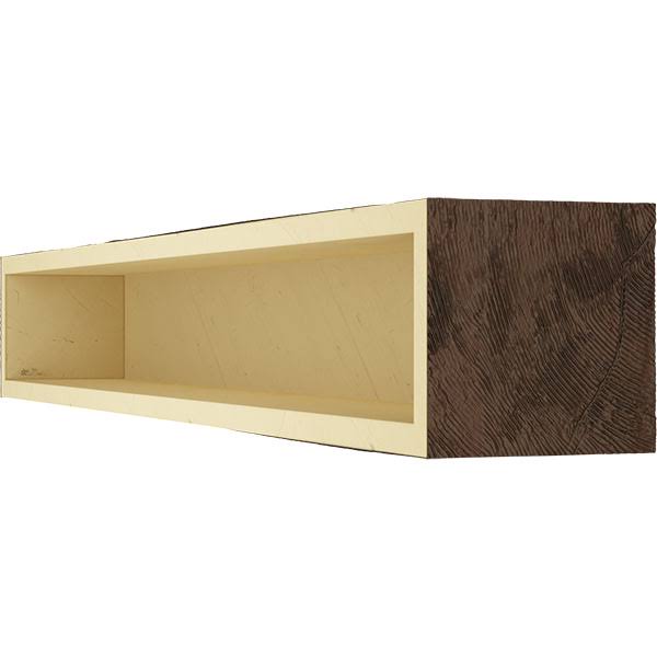 Hand Hewn Faux Wood Fireplace Mantel I32444