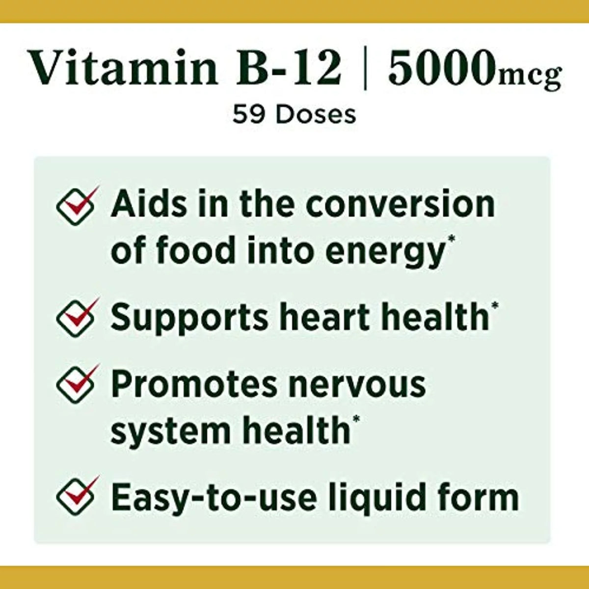 B-12 5000 Mcg Sublingual Liquid 2 Fl Oz W584415