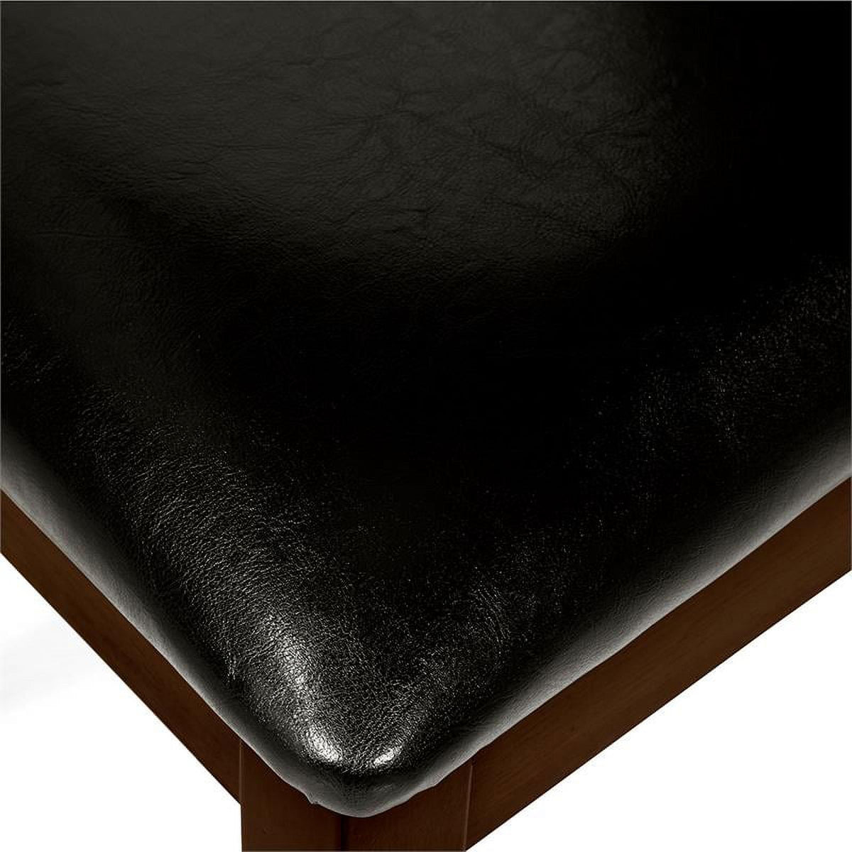 Black Faux Leather Padded Dining Chair Set of 2 B637225