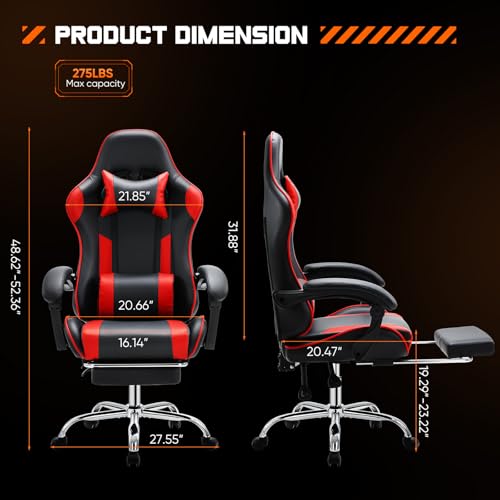 Ergonomic Computer Chair with Footrest and Lumbar Support S805707