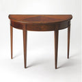 Olive Ash Burl Demilune Console Table Z541797