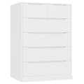 White 6 Drawer Wood Dresser E42022