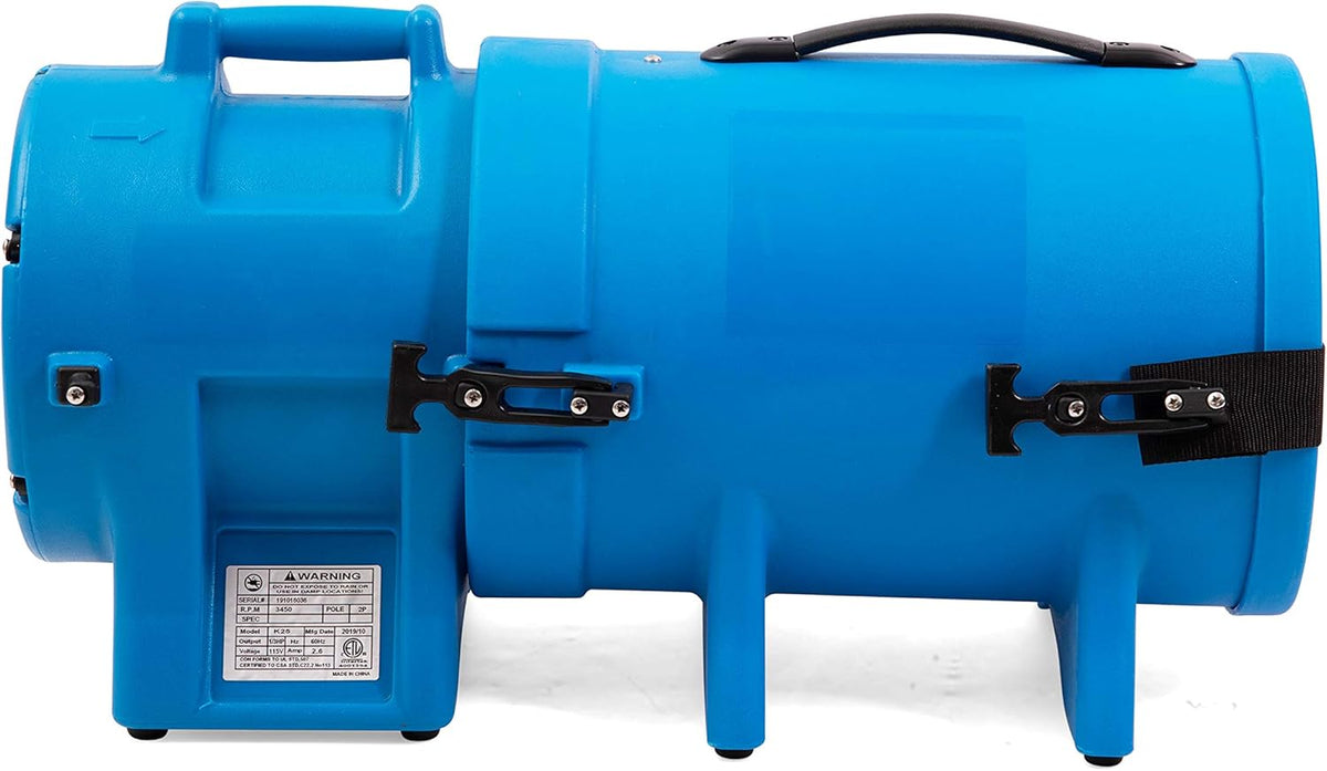 Plastic Compaxial Blower with 25' Ducting and Canister Assembly (8inch) F46736