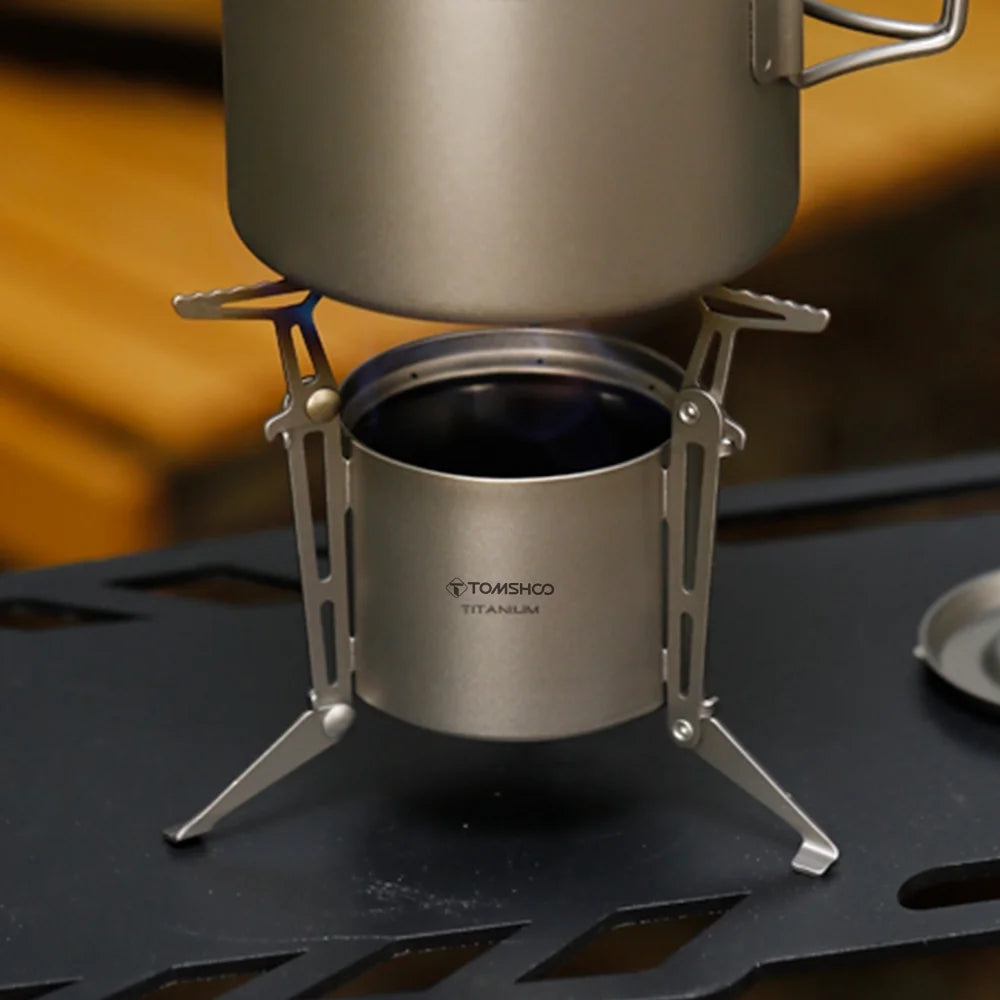 Camping Stove with Lid and Foldable Legs O841516