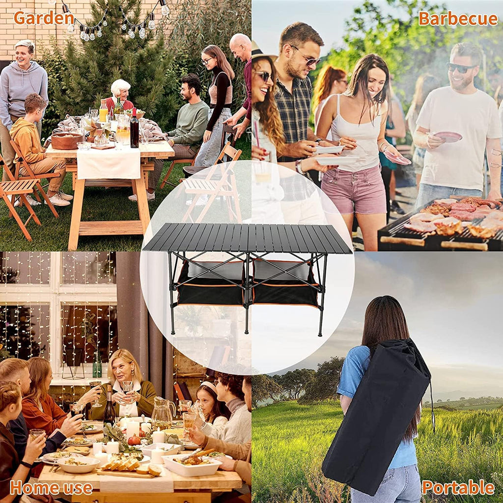 Heavy Duty Aluminum Camping Table with Carry Bag L591093