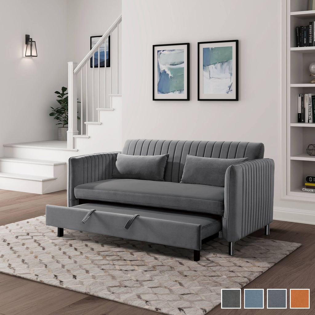 Convertible Sofa Bed Brownish Grey N19724