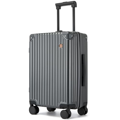 20 Inch Grey Hard Shell Carry On Luggage with Spinner Wheels G925