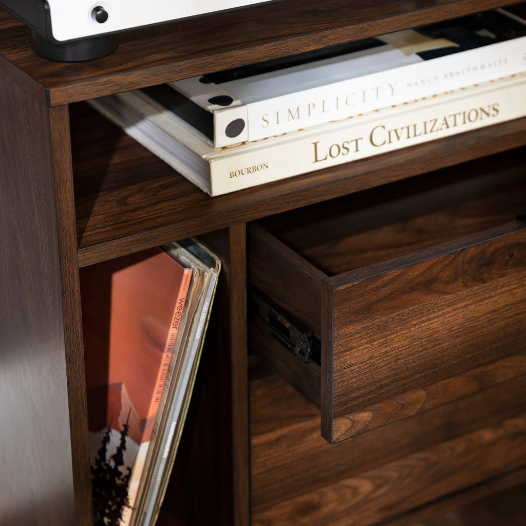 Dark Walnut Storage Side Table Z9730