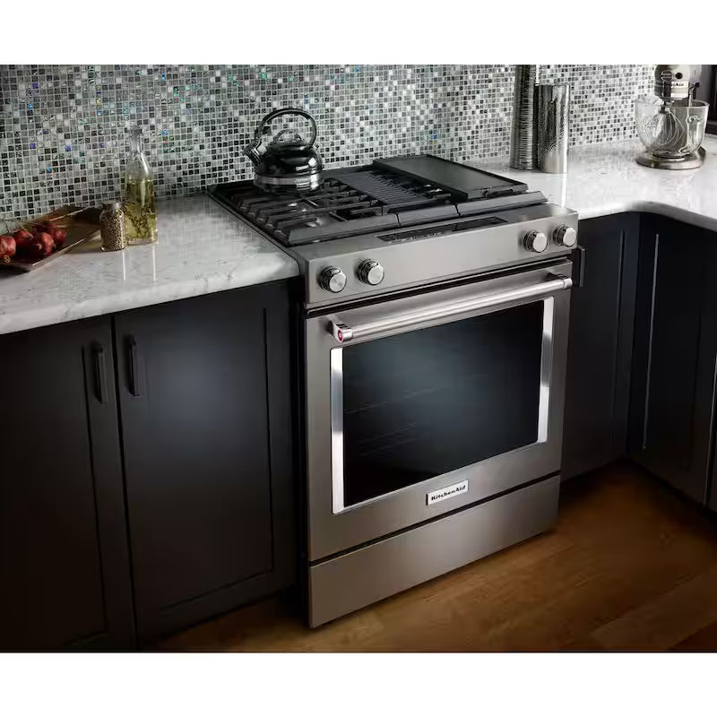 6.4 cu. ft. Dual Fuel Slide-In Range with Convection Oven Stainless Steel I19663