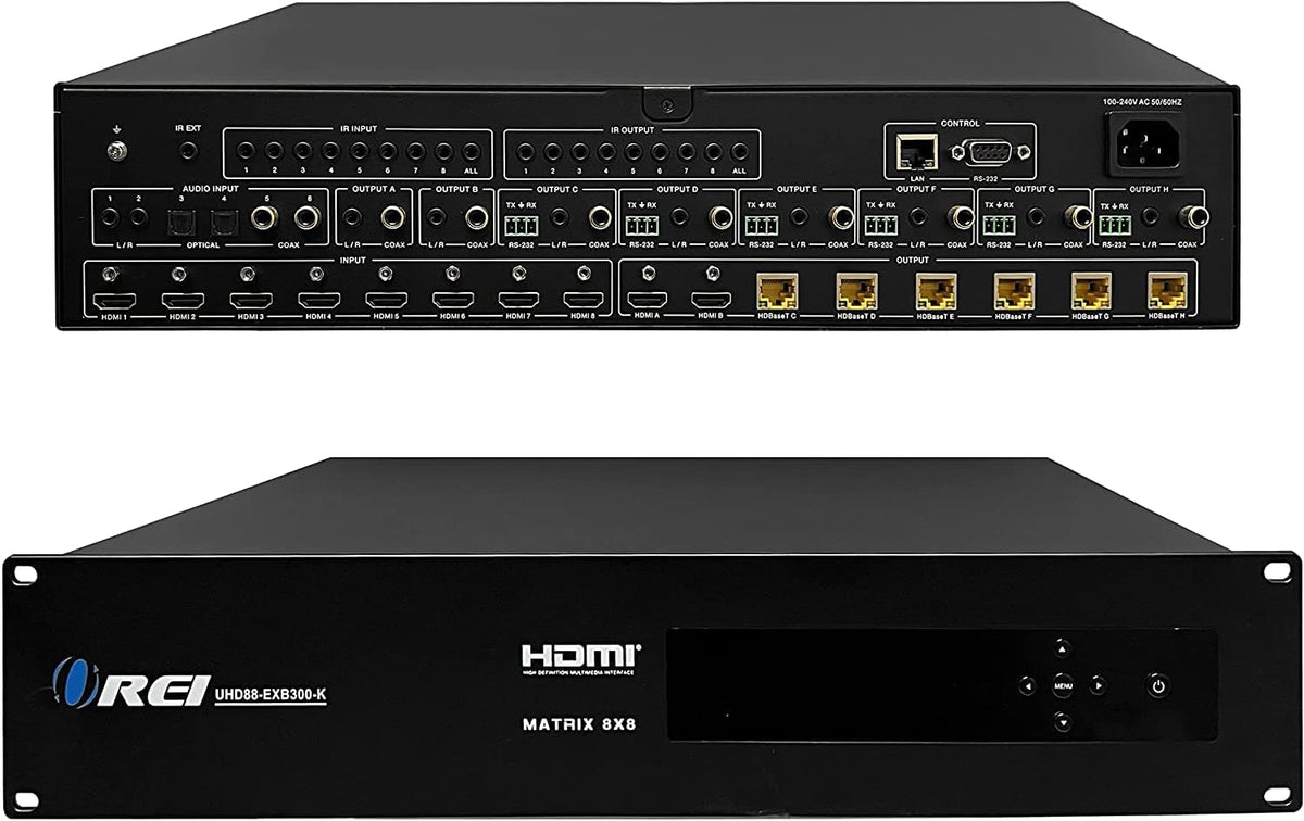 4K HDMI Matrix Switcher Extender with HDR, CEC & IR Control, RS-232, 2 Loop Out 4 Receivers V872438