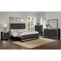 Black 2-Drawer Wood Nightstand O711