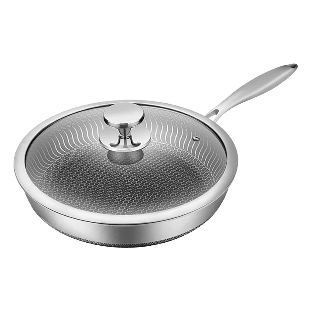 Stainless Steel Wok with Lid 32cm N259