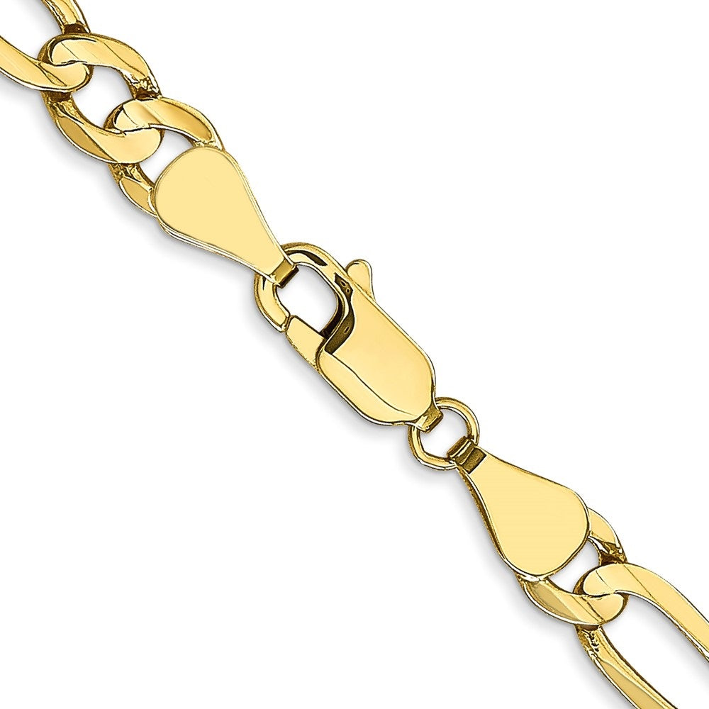 10K Yellow Gold 5.5 mm Concave Figaro Chain Necklace 18" H504878